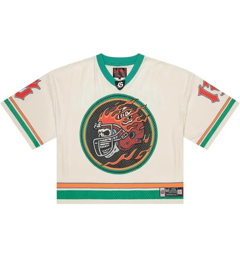 Godspeed First Down Jersey (FW25) Bone/Teal/Orange - vue 360