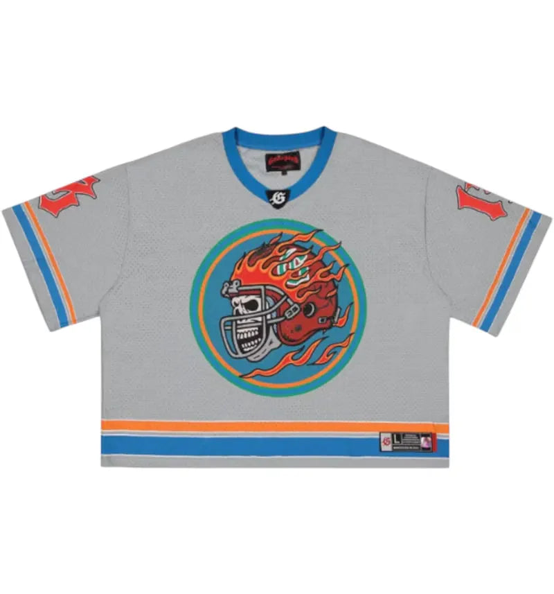 Godspeed First Down Jersey Grey/Blue/Orange - vue 360