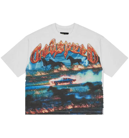 Godspeed Horsepower T-shirt White - authentic Godspeed apparel