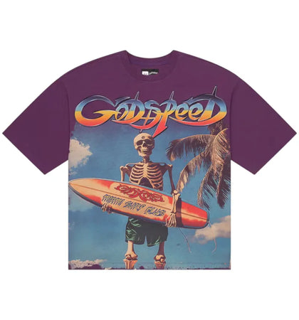Godspeed Miami Surf Club T-shirt Purple - authentic Godspeed apparel