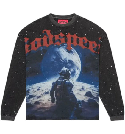 Godspeed No Looking Back L/S T-shirt Black - authentic Godspeed apparel