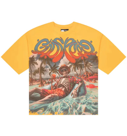 Godspeed Pool Party T-shirt Yellow Wash - authentic Godspeed apparel
