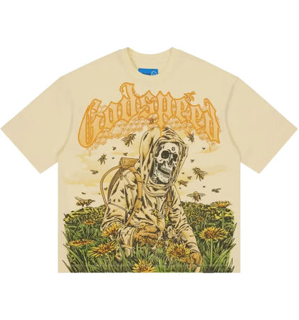 Godspeed Save the Bees II NG T-shirt Bone - authentic Godspeed apparel