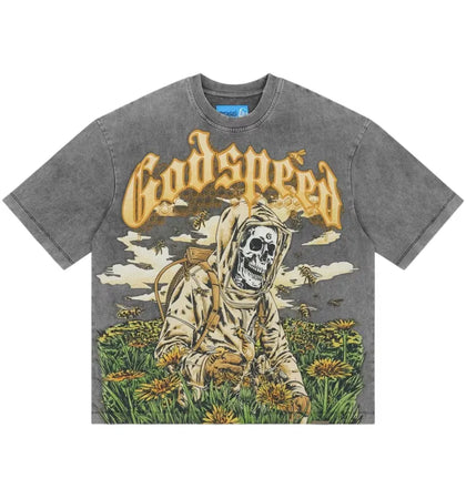 Godspeed Save the Bees II T-shirt Grey Wash - authentic Godspeed apparel