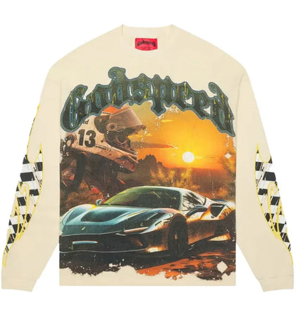 Godspeed Sunset Drift L/S T-shirt Bone - authentic Godspeed apparel