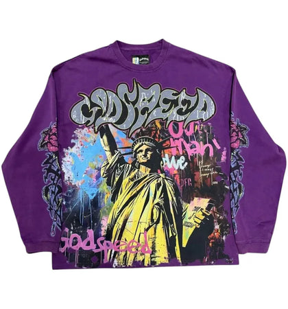 Godspeed Vandal L/S T-shirt Grape - authentic Godspeed apparel