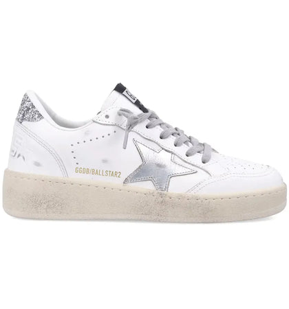 Golden Goose Ball Star 2 Deluxe White Silver (Women's) - authentic Golden Goose sneakers