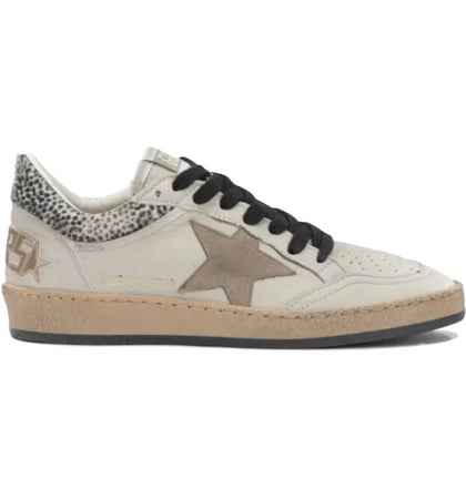 Golden Goose Ball Star Leopard Print Beige Cream Black (Women's) - authentic Golden Goose sneakers