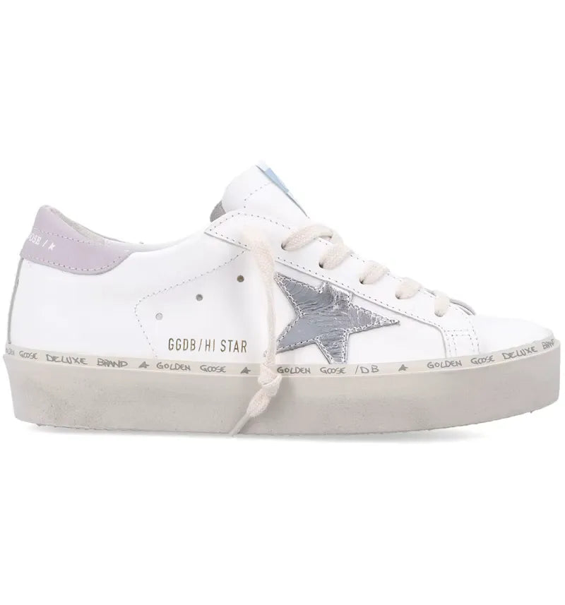Golden Goose Hi Star White Silver Lilac (Women's) - vue 360
