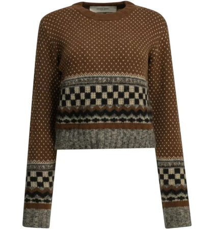 Golden Goose Journey Crewneck Sweater Brown - authentic Golden Goose apparel