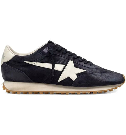 Golden Goose Marathon Blue Navy Suede White Leather - authentic Golden Goose sneakers