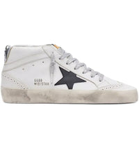 Golden Goose Mid Star White Black Silver (Women's)