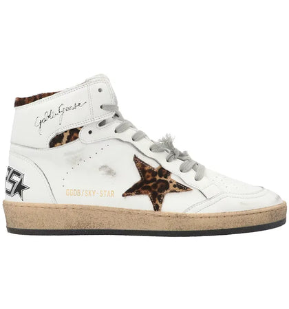 Golden Goose Sky-Star White Leopard (Women's) - authentic Golden Goose sneakers