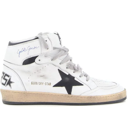 Golden Goose Sky-Star Leather White Black - authentic Golden Goose sneakers