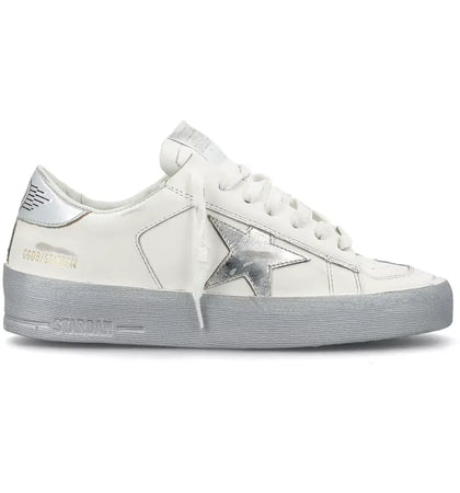 Golden Goose Stardan White Silver-tone (Women's) - authentic Golden Goose sneakers
