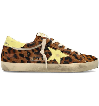 Golden Goose Super-Star Beige Brown Leopard Pale Yellow (Women's) - authentic Golden Goose sneakers