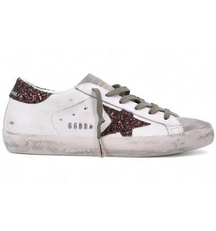 Golden Goose Super-Star Milk Brown Glitter (Women's) - authentic Golden Goose sneakers