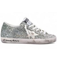 Golden Goose Super-Star Platinum Green Glitter (Women's)