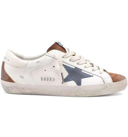 Golden Goose Super-Star White/Brown/Blue - authentic Golden Goose sneakers