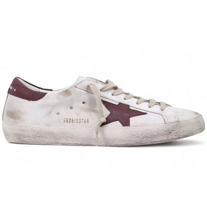 Golden Goose Super-Star White Burgundy - authentic Golden Goose sneakers