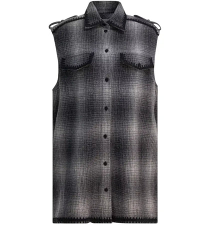 Golden Goose Women's Wool-Blend Chemisier Dress Grey - authentic Golden Goose product