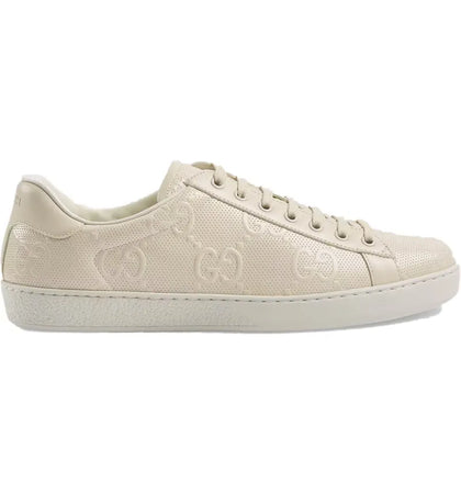 Gucci Ace GG Embossed Cream (Women's) - authentic Gucci sneakers
