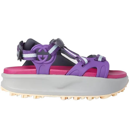 Gucci Colour Block Platform Sandal Purple (Women's) - authentic Gucci sneakers