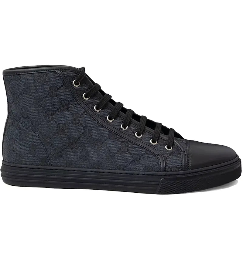 Gucci GG High Lead Black Logo Print - vue 360
