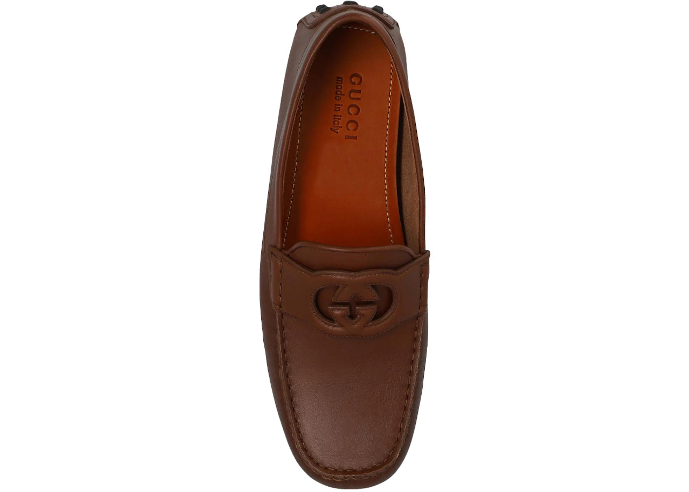 Gucci Interlocking G Moccasins Brown - vue secondaire B