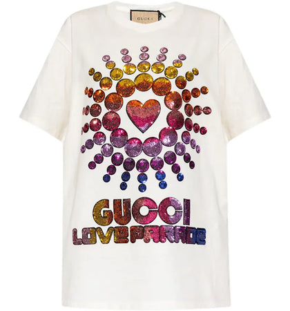 Gucci Love Parade Oversized T-shirt White - authentic Gucci apparel