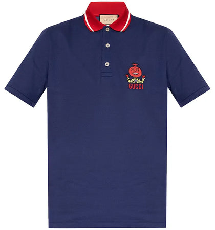 Gucci Pablo Delcielo Logo Polo Navy - authentic Gucci product