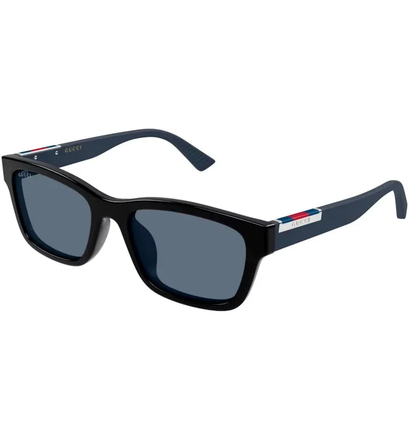 Gucci Rectangular Sunglasses Black/Blue (GG2092SA-003) - vue 360
