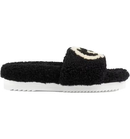 Gucci Slide Interlocking G Wool Black (Women's) - authentic Gucci sneakers