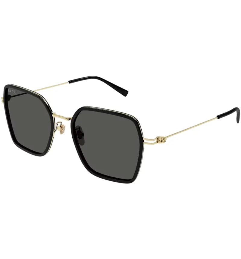 Gucci Square Sunglasses Black Gold Grey (GG1850SA-001) - vue 360