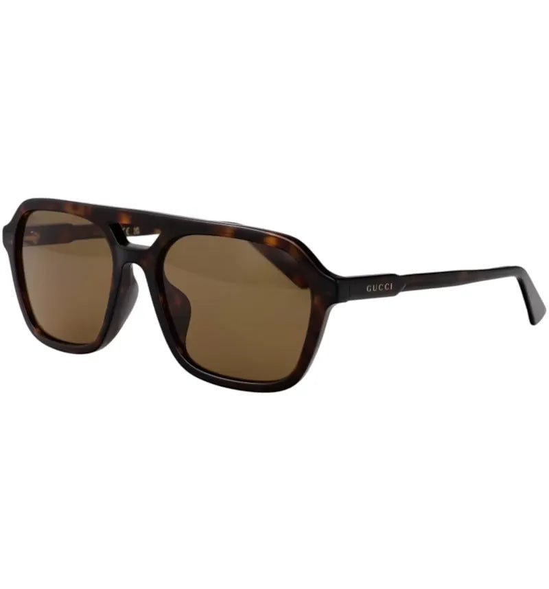 Gucci Square Sunglasses Havana Havana Brown/Brown (GG1823SA-002) - vue 360