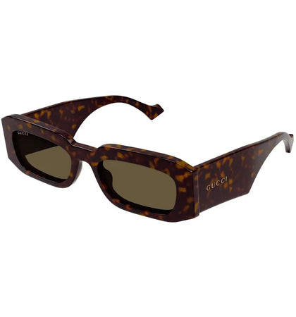 Gucci Tortoise Rectangle Frame Sunglasses Dark Havana/Brown (GG1426S-002-FR) - authentic Gucci product