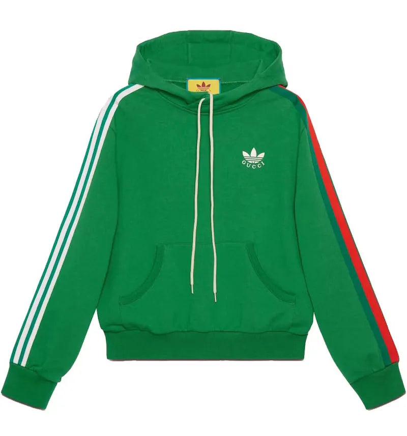 Gucci x adidas Cotton Sweatshirt Green - vue 360