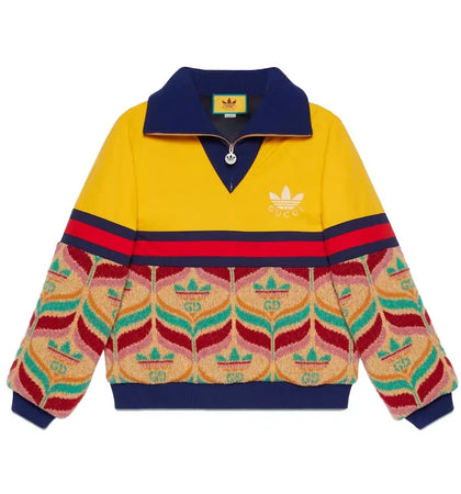 Gucci x adidas Half-Zip Jacket Camel/Yellow - authentic Gucci apparel