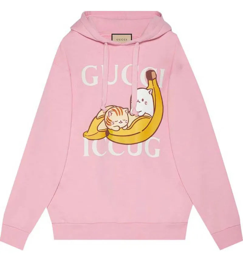 Gucci x Bananya Hoodie Pink - vue 360