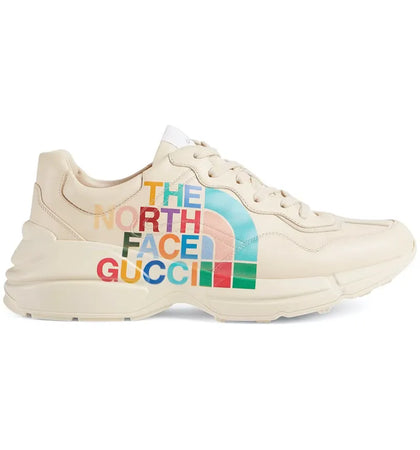 Gucci x The North Face Rhyton Beige (Women's) - authentic Gucci sneakers