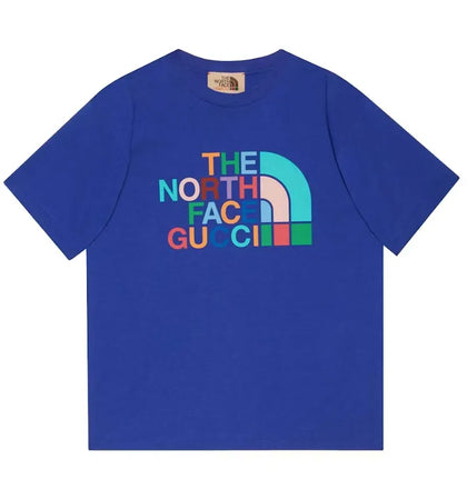 Gucci x The North Face T-shirt Blue/Multicolor - authentic Gucci apparel