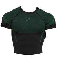 Gymshark Onyx 5.0 Seamless T-shirt Black/Lift Green