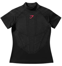 Gymshark Onyx Women's V1 Baby Tee Black/Onyx Grey/Carmine Red