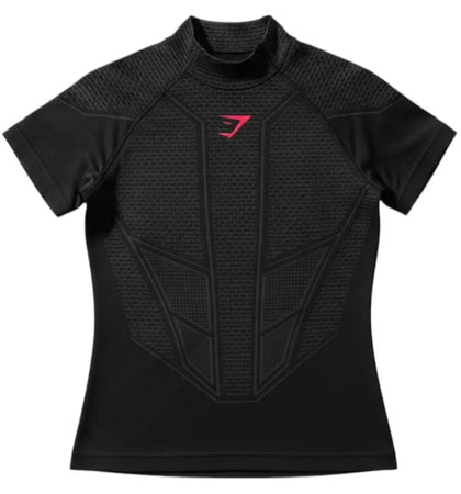 Gymshark Onyx Women's V1 Baby Tee Black/Onyx Grey/Carmine Red - authentic Gymshark product
