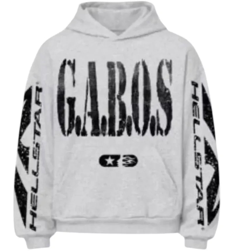 Hellstar G.A.B.O.S. Hoodie Grey - vue 360