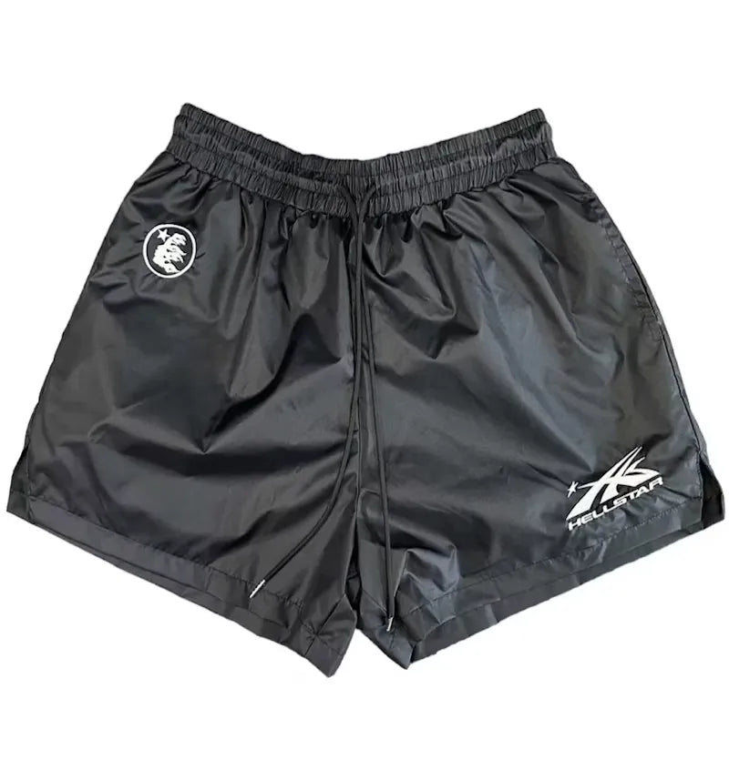 Hellstar Nylon Shorts Black - vue 360