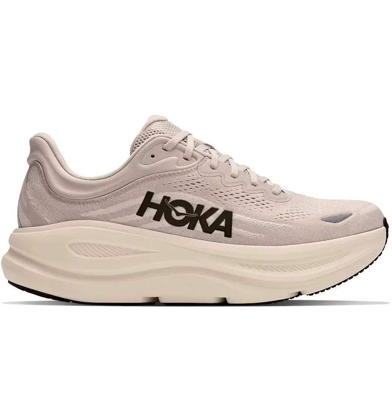 Hoka One One Bondi 9 River Rock Grey/Alabaster - vue 360