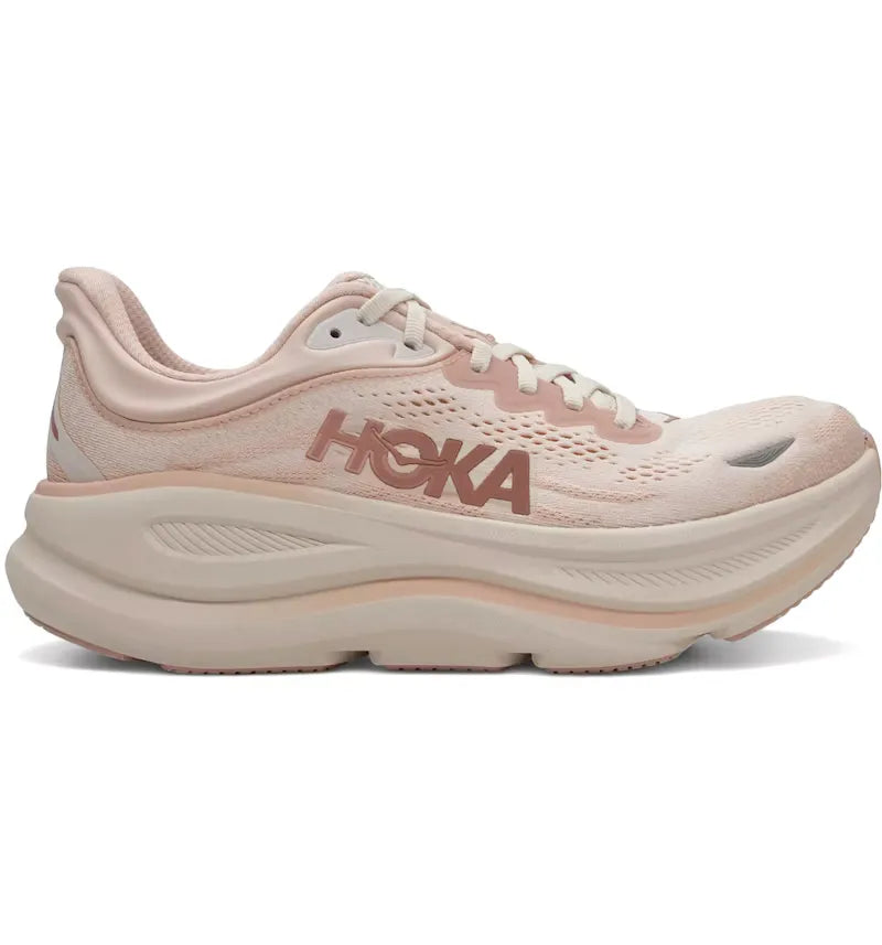 Hoka One One Bondi 9 Rose Latte Rose Cream (Women's) - vue 360