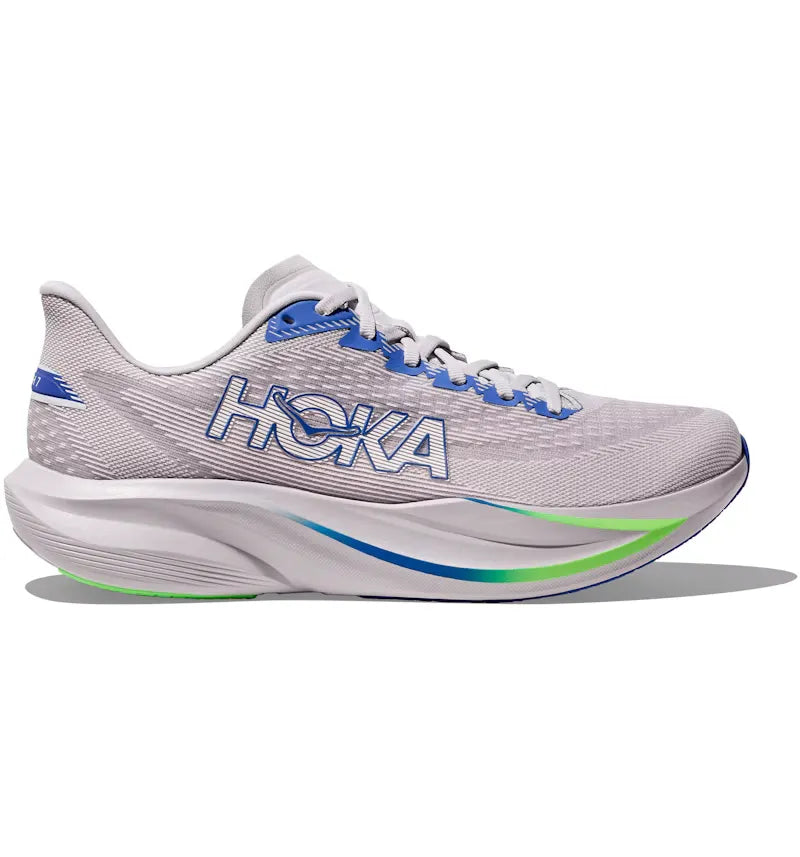 Hoka One One Mach 7 Ash Grey Cobalt Blue - vue 360