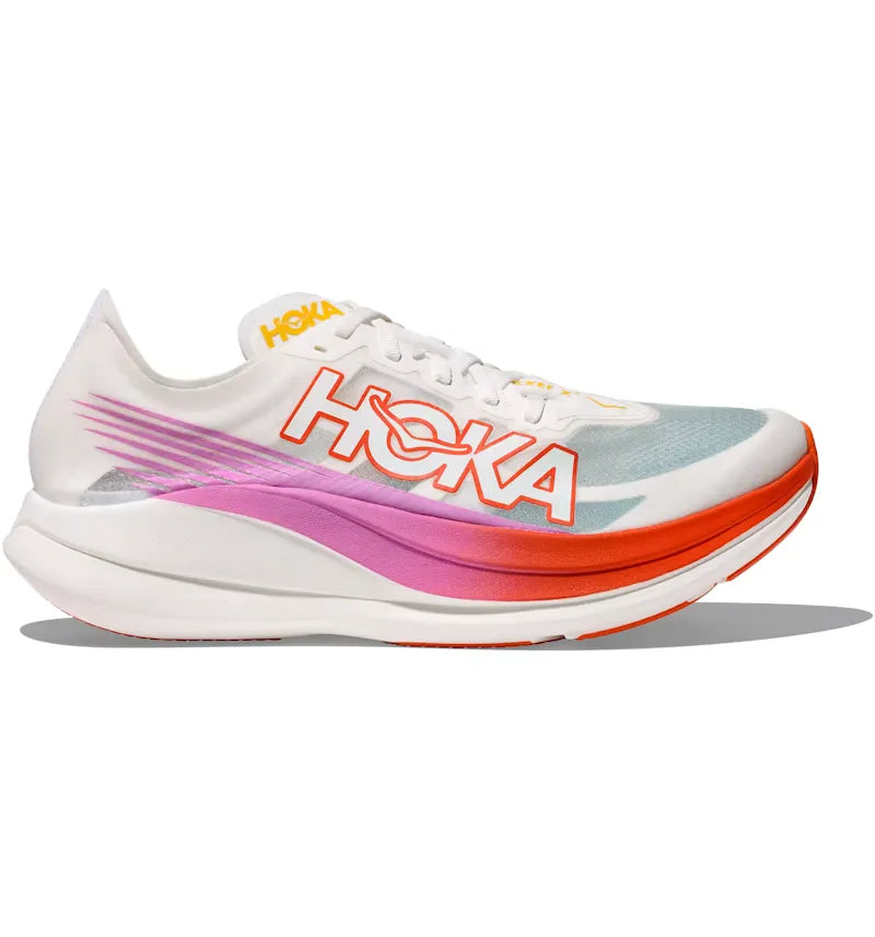 Hoka One One Rocket X 2 Frost Lava - vue 360